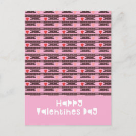 Valentinstag-Muster-Postkarte hören Postkarte