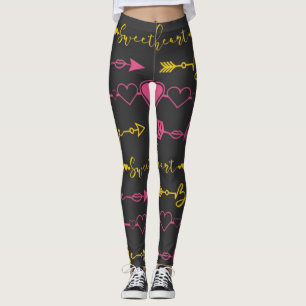 Valentinstag Nahtlose Muster Leggings