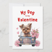 Valentinstag Niedlich Hunde Foto Ferienkarte