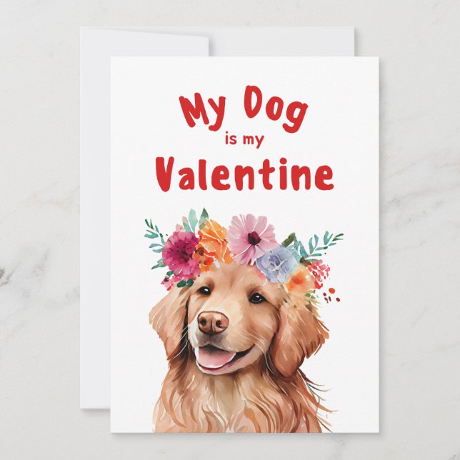 Valentinstag Niedlich Hunde Foto Ferienkarte Einladung (Vorderseite)
