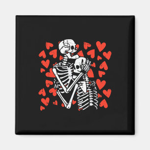 Valentinstag Niedliche Knochen Schädellov Magnet