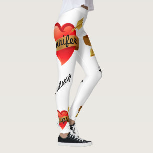 Valentinstag Niedliche Leggings Individuelle Name 
