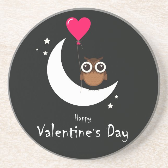 Valentinstag Niedliches Schaf Getränkeuntersetzer (Vorne)