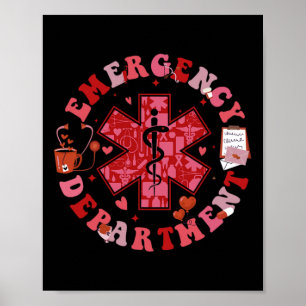Valentinstag Notaufnahme Er Ed Krankenschwester Te Poster