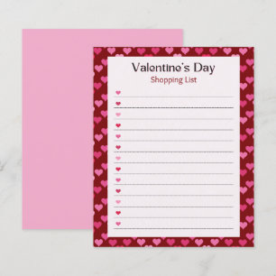 Valentinstag Notizblock