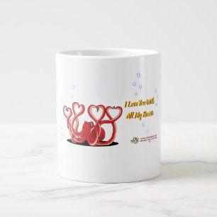 Valentinstag Oktopus Herz Jumbo-Tasse