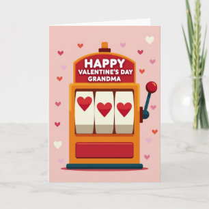Valentinstag-Oma-Slot-Hearts-Karte Karte