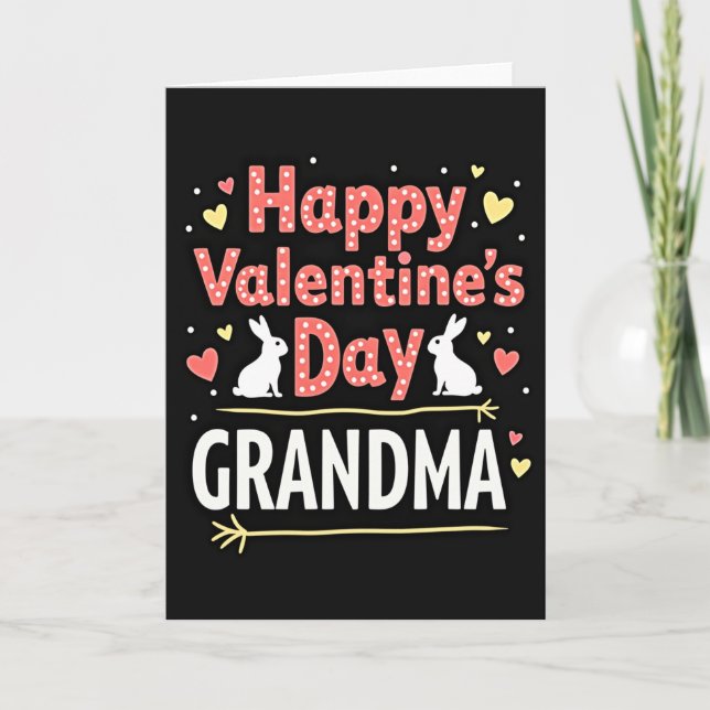Valentinstag Oma Süße Karte (Vorderseite)