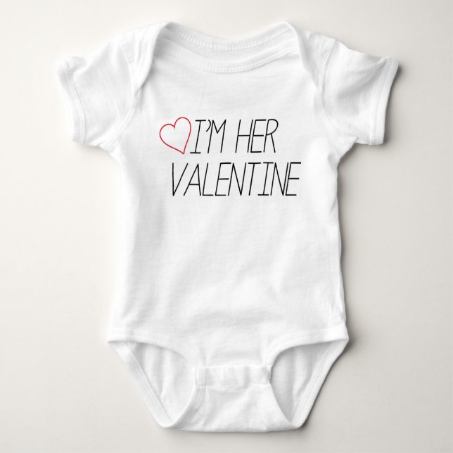 Valentinstag Onsie Baby Strampler (Vorderseite)