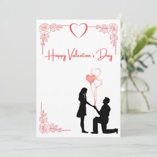 Valentinstag-Paar-Antragskarte Feiertagskarte
