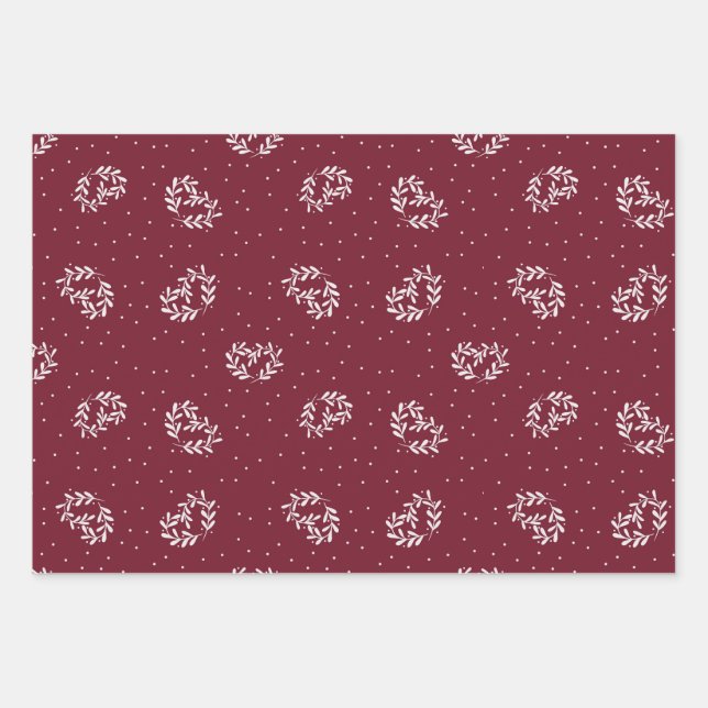 Valentinstag Packpapier nahtlos Muster Geschenkpapier Set (Vorderseite)