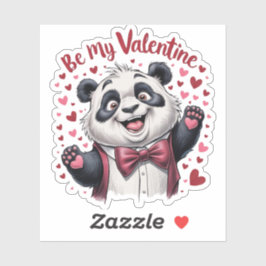 Valentinstag-Panda Aufkleber