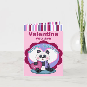 Valentinstag Panda Bear Grußkarte Feiertagskarte