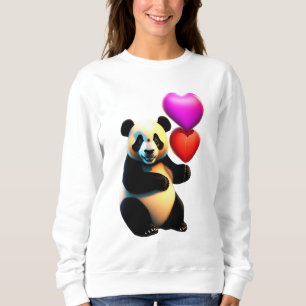Valentinstag Panda & Herzballon, Valentinstag Sweatshirt