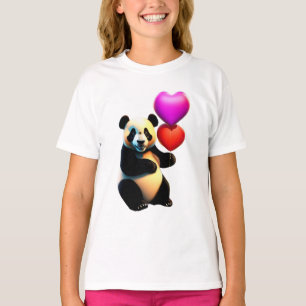Valentinstag Panda & Herzballon, Valentinstag T-Shirt