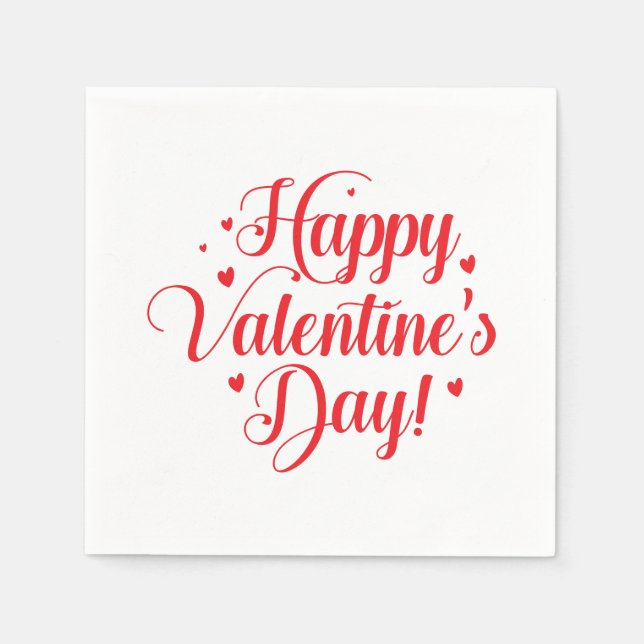 Valentinstag-Papier-Servietten Serviette (Vorderseite)