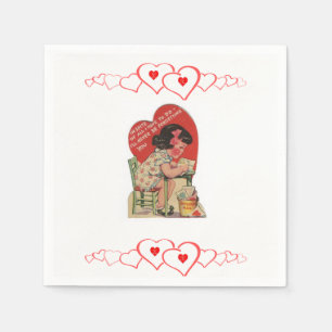 Valentinstag-Papier-Servietten Serviette