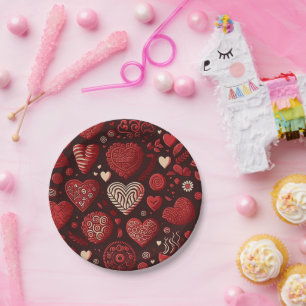 Valentinstag Pappteller