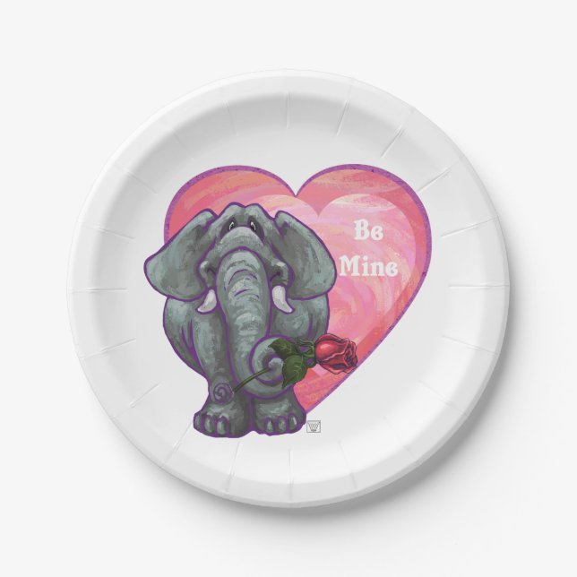 Valentinstag Pappteller (Vorderseite)