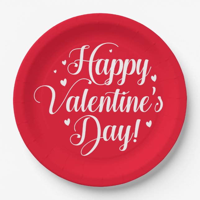 Valentinstag  pappteller (Vorderseite)
