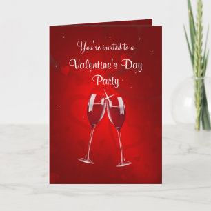 Valentinstag Party Einladung - Grußkarte