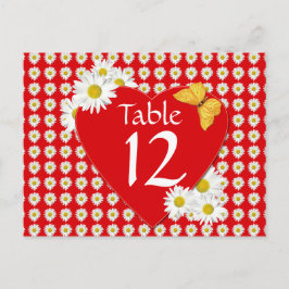 Valentinstag Party Tischnummer Karte