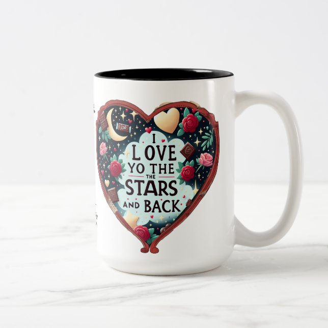 Valentinstag personalisierbar zweifarbige tasse (Rechts)