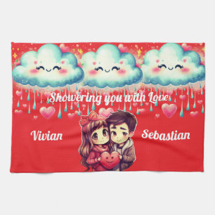 Valentinstag Personalisierte Namen Küchentücher