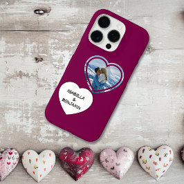 Valentinstag Personalisiertes Foto und Namen iPhone 16 Pro Hülle