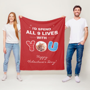 Valentinstag-Pet-Foto Fleecedecke