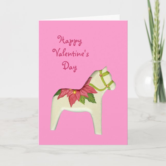 Valentinstag Pferdekarte Feiertagskarte (Vorderseite)