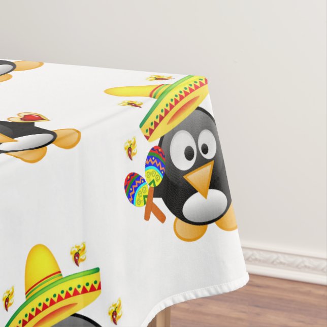 Valentinstag Pinguin Hearts Tischdecke (Beispiel)