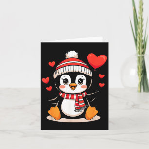 Valentinstag Pinguin Herz Ballon Süß  Karte