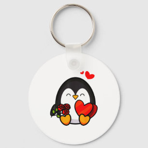 Valentinstag Pinguin Shirt _ Cooles Cupid Seevogel Schlüsselanhänger