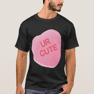Valentinstag Pink Candy Conversation Herz UR CU T-Shirt