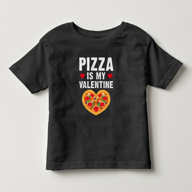  Valentinstag Pizza Fast Food Lover Kleinkind T-shirt (Vorderseite)