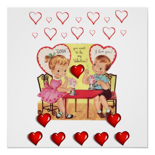 Valentinstag-Plakat Poster (Vorderseite)