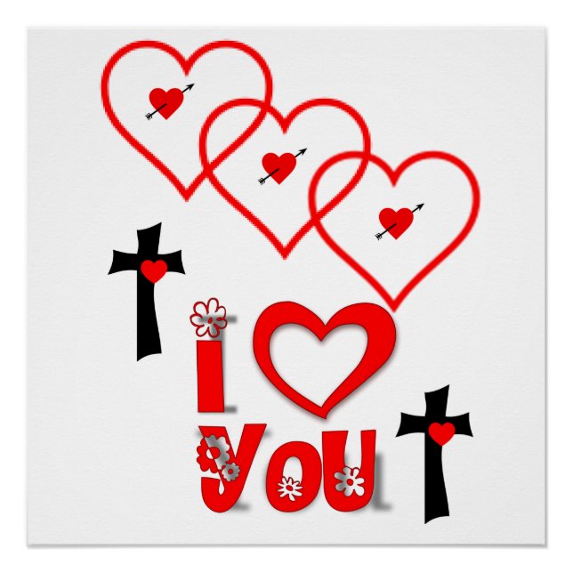 Valentinstag-Plakat Poster (Vorderseite)
