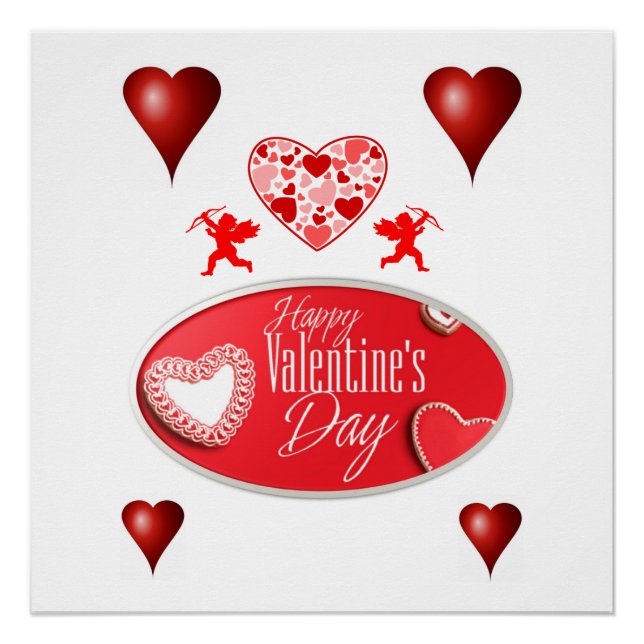 Valentinstag-Plakat Poster (Vorderseite)
