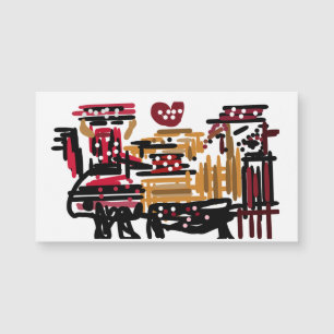 Valentinstag Pop Kunst Magnetkarte