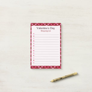 Valentinstag Post-it Klebezettel