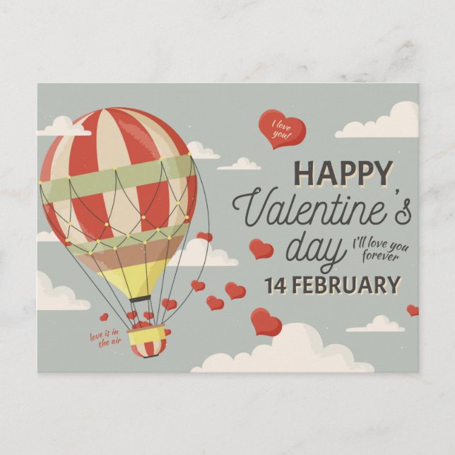 Valentinstag Postkarte (Vorderseite)