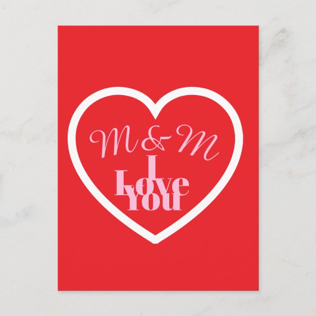 Valentinstag Postkarte (Vorderseite)