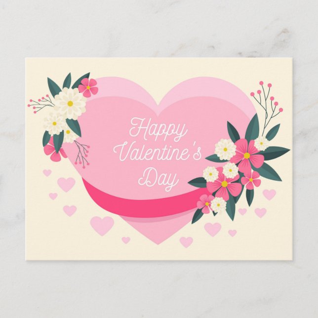 Valentinstag Postkarte (Vorderseite)