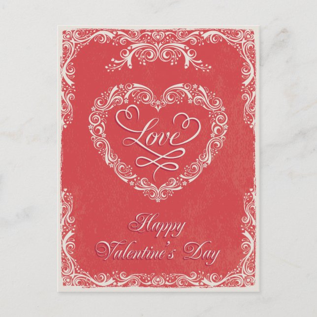 Valentinstag Postkarte (Vorderseite)