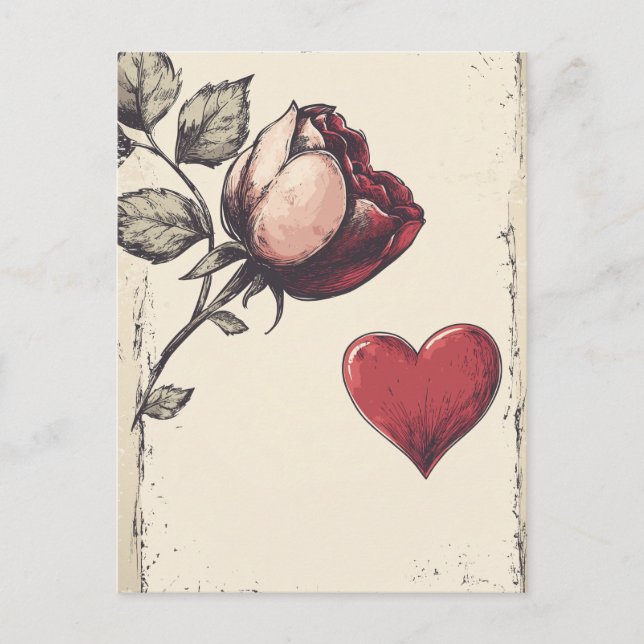 Valentinstag Postkarte (Vorderseite)