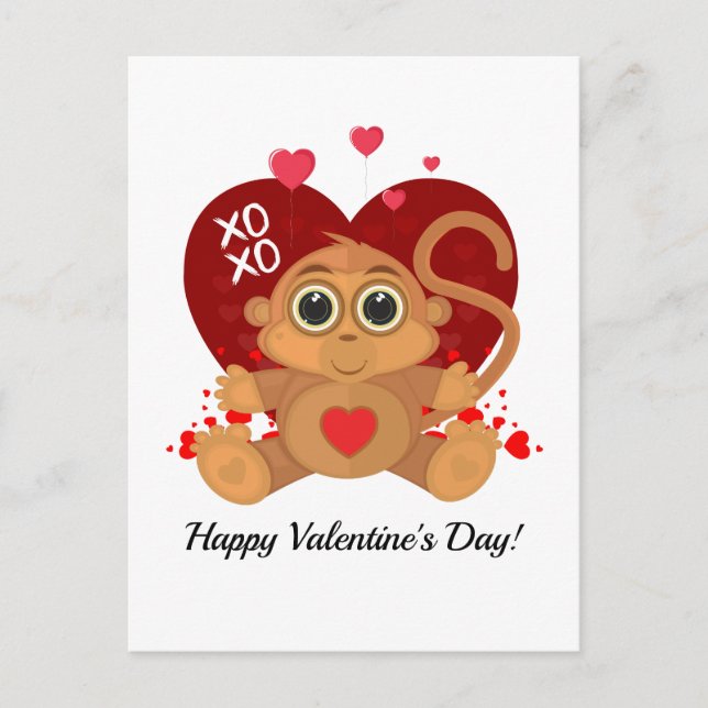 Valentinstag Postkarte (Vorderseite)