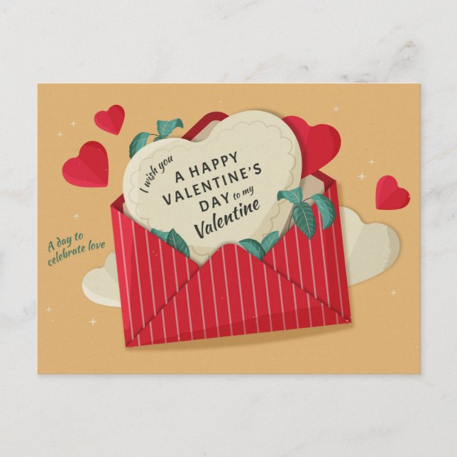 Valentinstag Postkarte (Vorderseite)