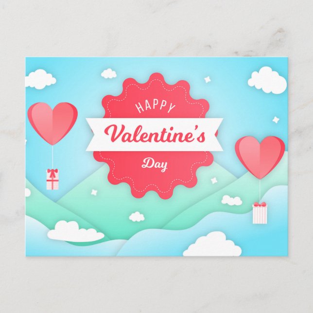 Valentinstag Postkarte (Vorderseite)