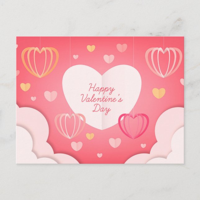 Valentinstag Postkarte (Vorderseite)